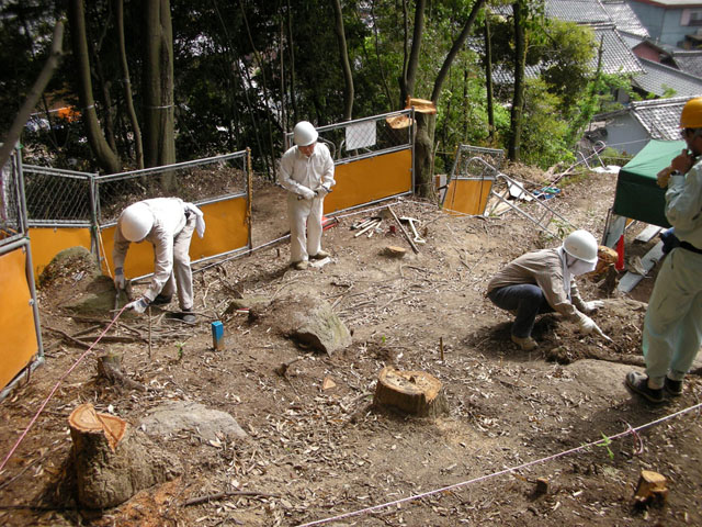 滝町遺跡上段調査開始